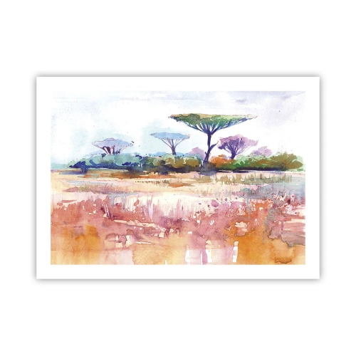 Affiche - Poster - Couleurs de savane - 70x50 cm