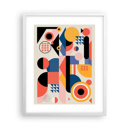 Affiche dans un cadre blanc - Poster - Composition : jouer - 40x50 cm