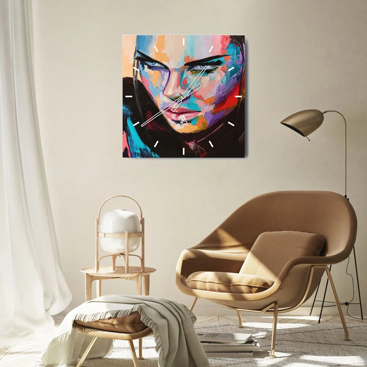 Horloge murale - Pendule murale - Le coeur sauvageon - 40x40 cm