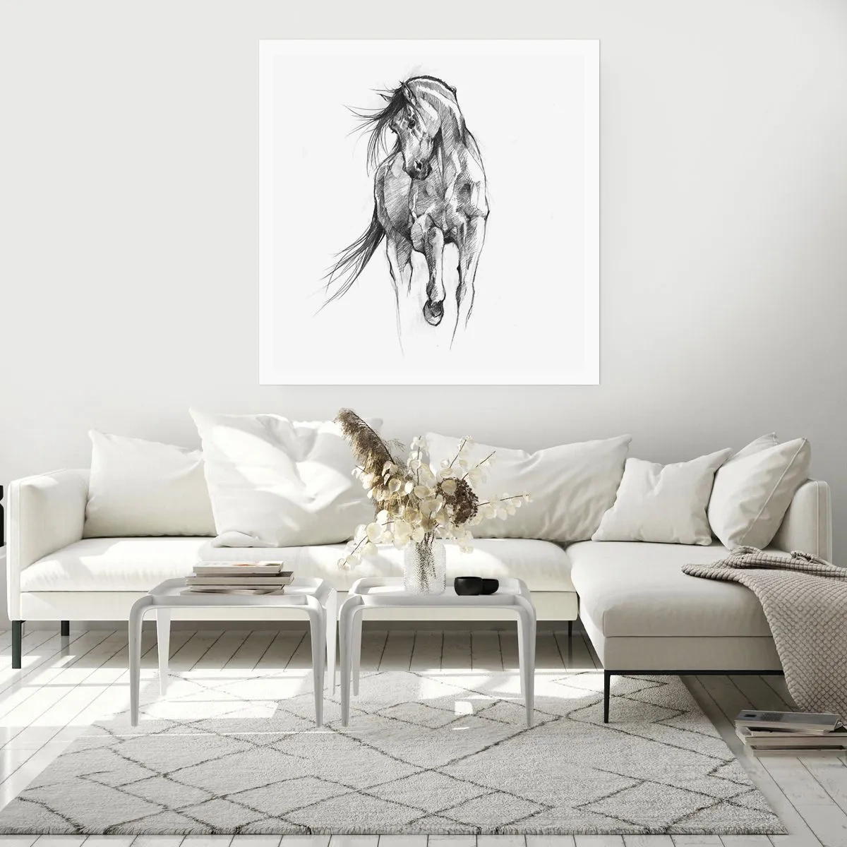 Affiche - Poster - D'un trot gracieux - 60x60 cm