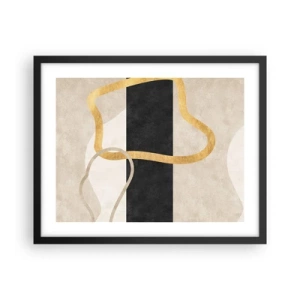Affiche dans un cadre noir - Poster - Formes emmellées - 50x40 cm