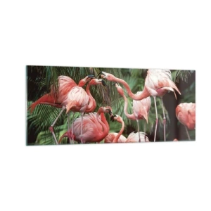 Impression sur verre - Image sur verre - Potins d'après-midi - 100x40 cm