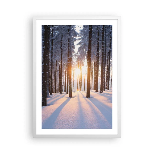 Affiche dans un cadre blanc - Poster - Clairement en noir et blanc - 50x70 cm