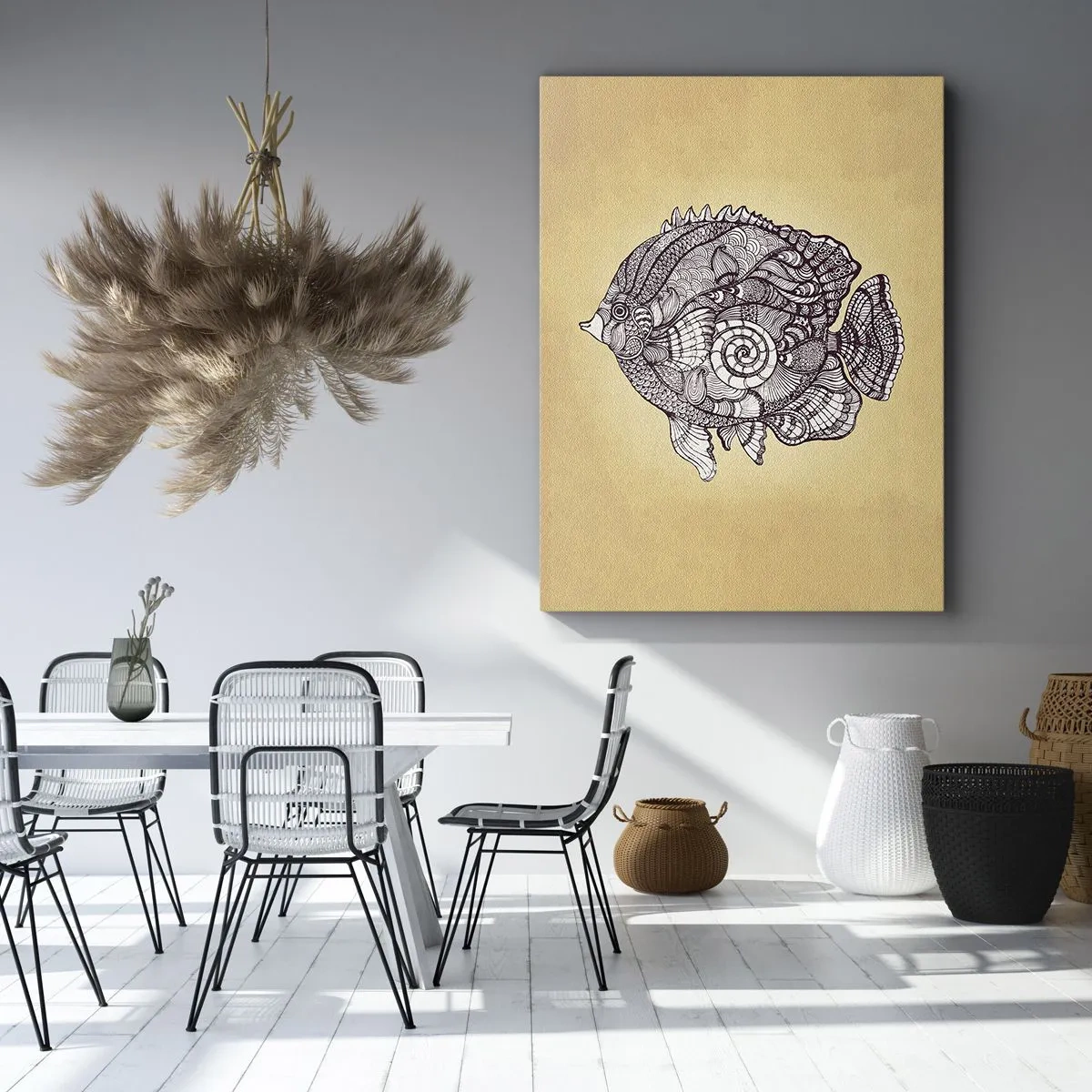 Impression sur toile - Image sur toile - D'un océan d'ornements - 45x80 cm