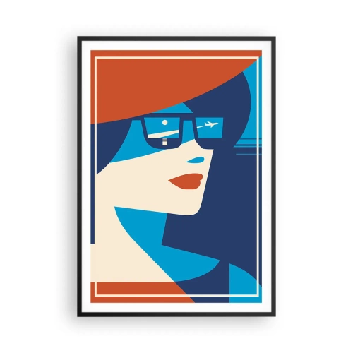 Affiche dans un cadre noir - Poster - Voyage de vacances - 70x100 cm