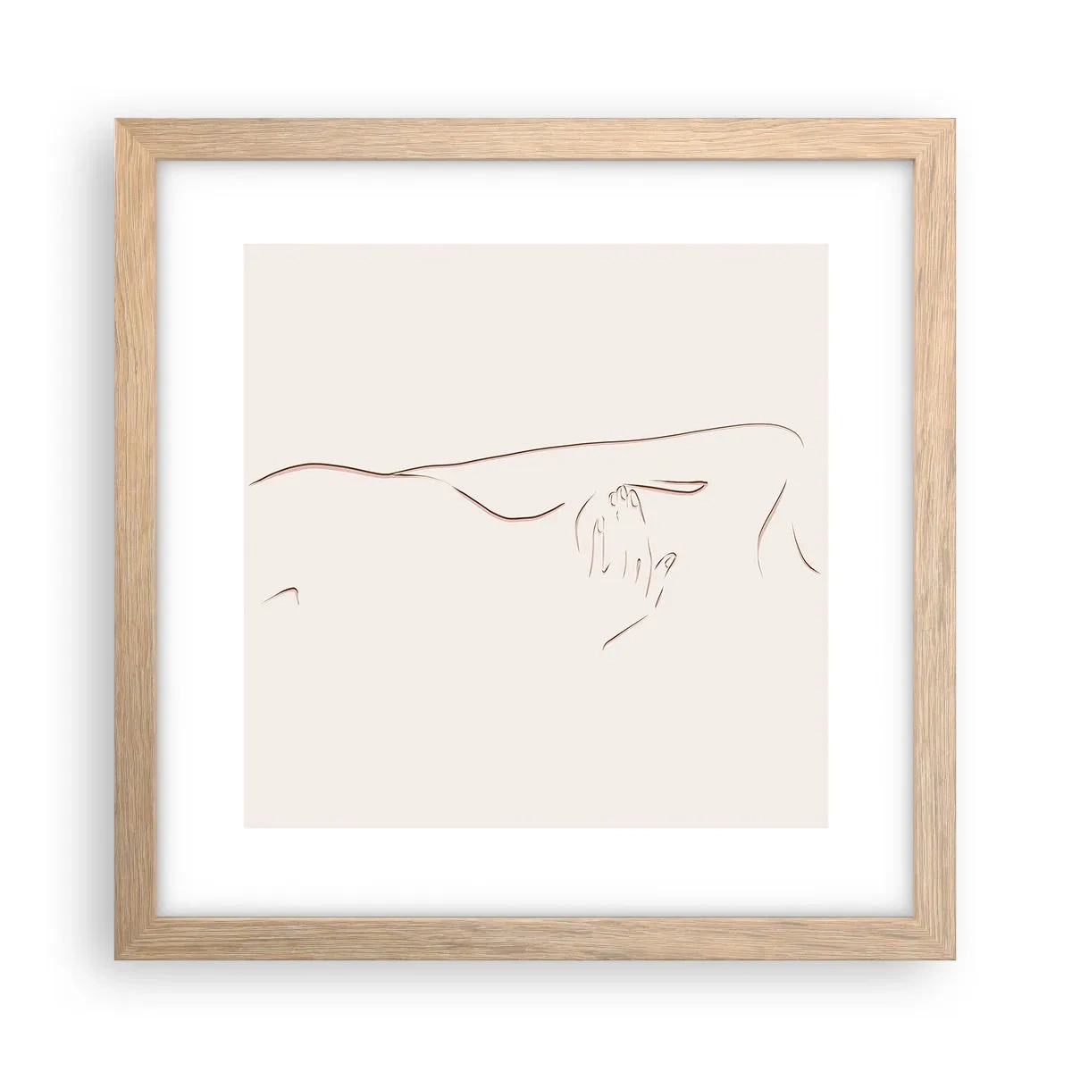 Affiche dans un chêne clair - Poster - La forme du désir - 30x30 cm