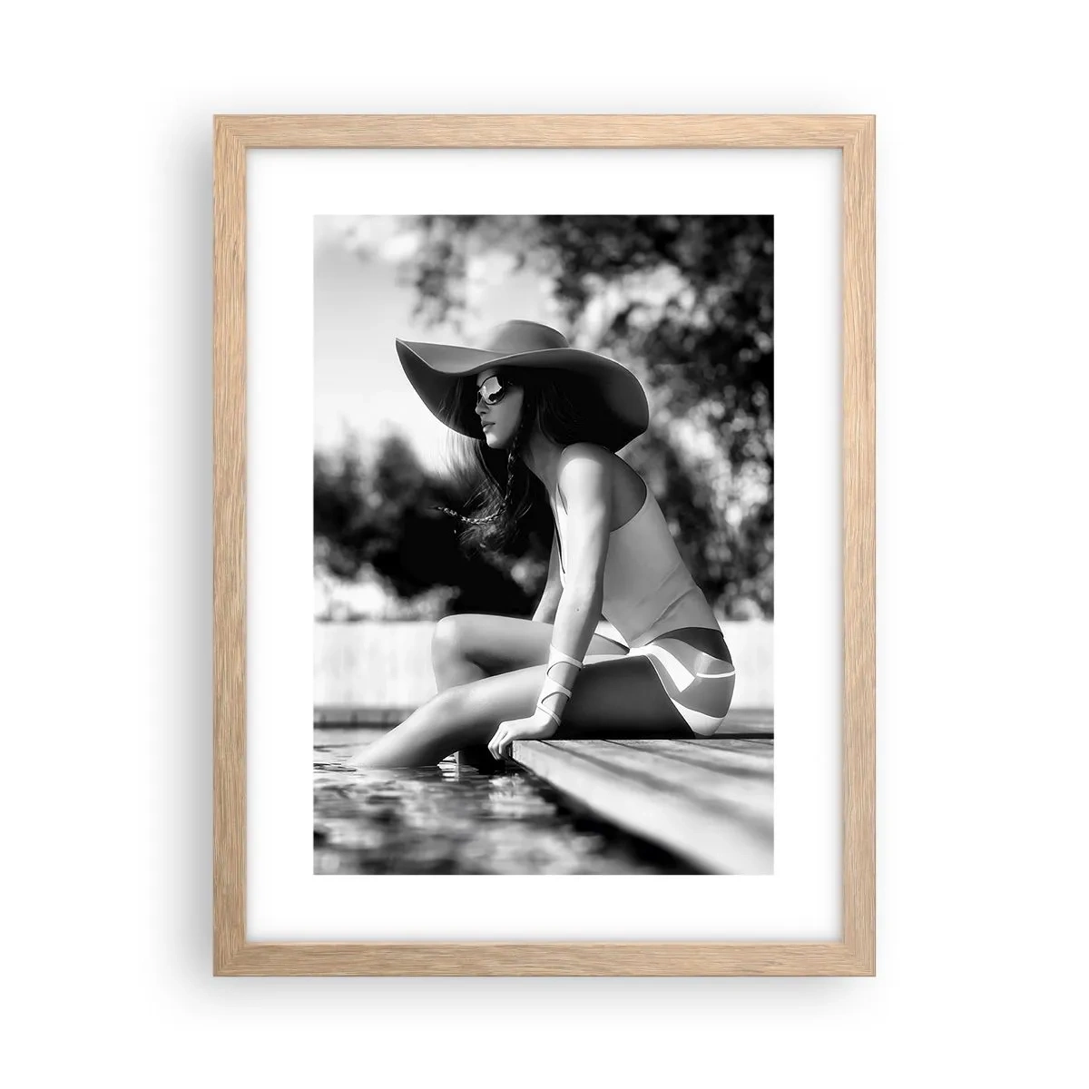 Affiche dans un chêne clair - Poster - Rêve d'été - 30x40 cm