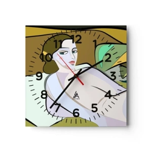 Horloge murale - Pendule murale - Portrait intime - 30x30 cm