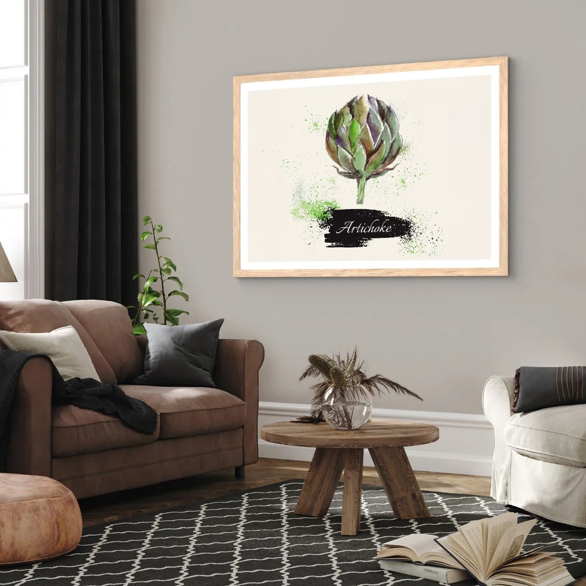 Affiche dans un chêne clair - Poster - Vive les légumes! - 40x30 cm