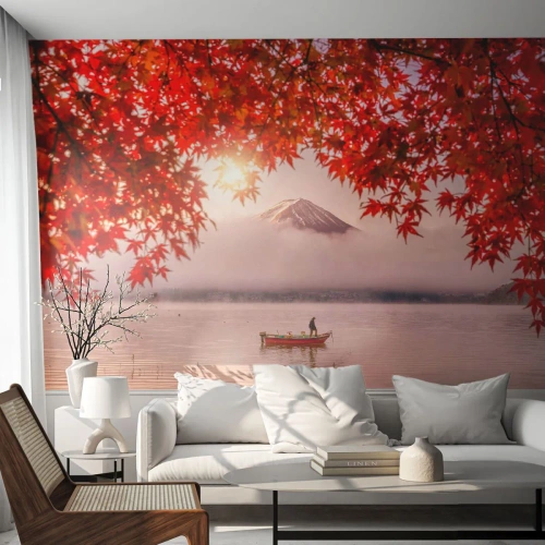 Papier Peint Autocollant Deluxe Sticker - Dans le climat japonais - Paysage, Lac, Japon - 100x70 cm