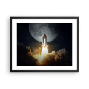 Affiche dans un cadre noir - Poster - Le début d'une aventure surnaturelle - 50x40 cm