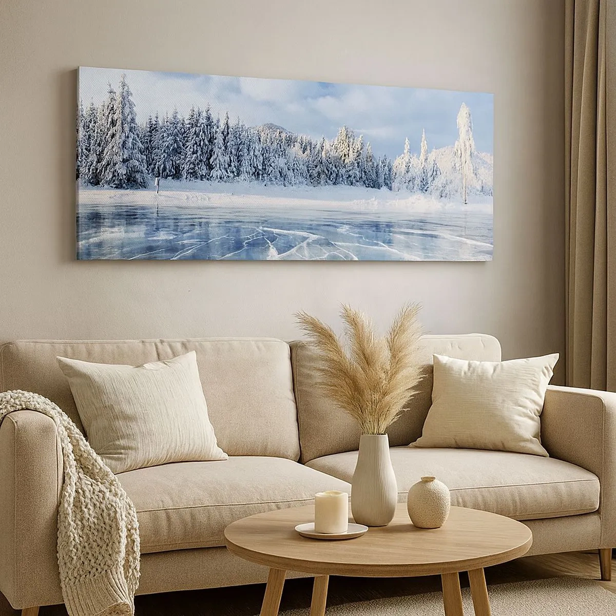 Impression sur toile - Image sur toile - Vue éblouissante et cristalline - 100x40 cm