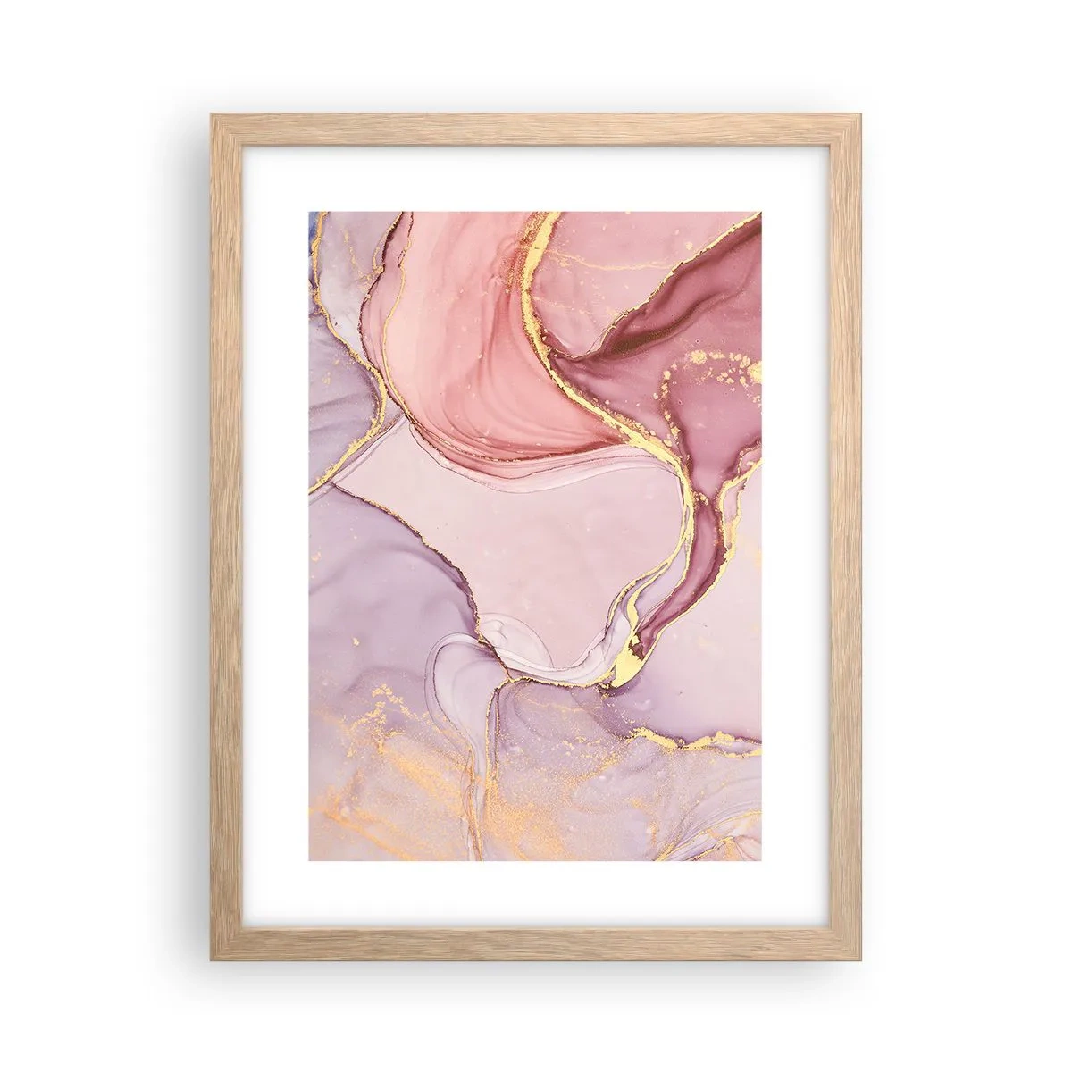 Affiche dans un chêne clair - Poster - Caresse de couleurs - 30x40 cm