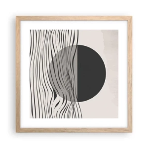 Affiche dans un chêne clair - Poster - Demi composition - 40x40 cm