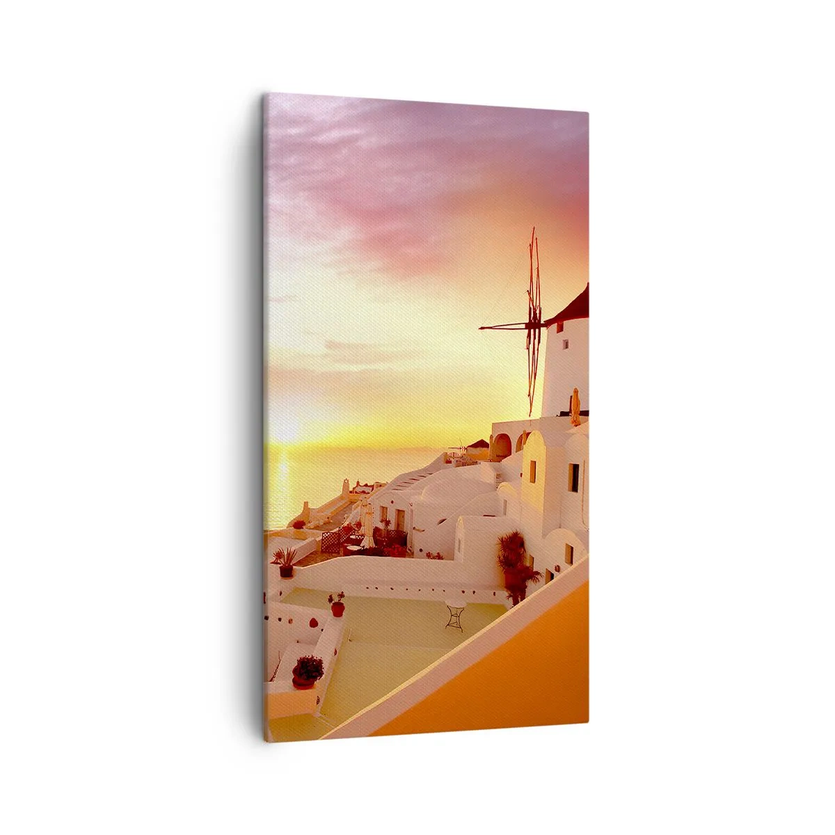 Impression sur toile - Image sur toile - Fondre en blanc et or - 45x80 cm