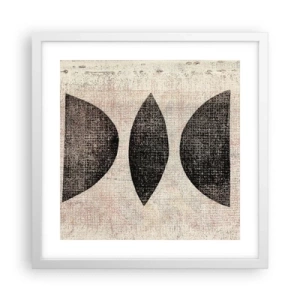 Affiche dans un cadre blanc - Poster - Abstraction ethnique - 40x40 cm