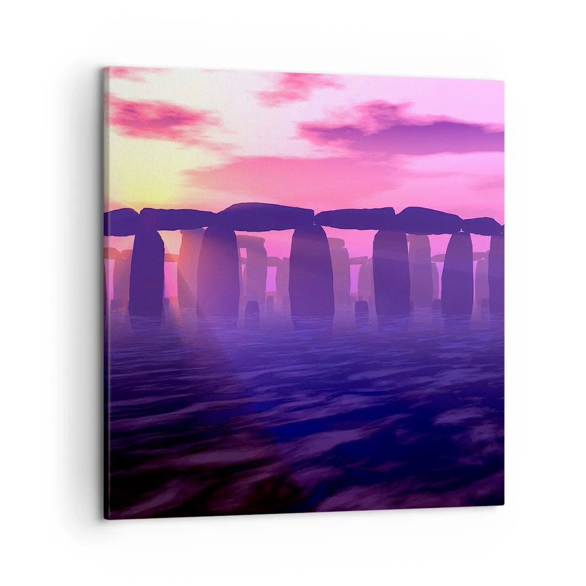 Impression sur toile - Image sur toile - Mystère à l'aube dans le brouillard - 50x50 cm