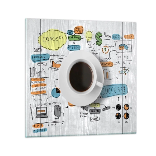 Impression sur verre - Image sur verre - Il est temps de faire une pause - 50x50 cm