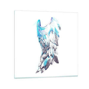 Impression sur verre - Image sur verre - j'ai besoin d'ailes - 40x40 cm