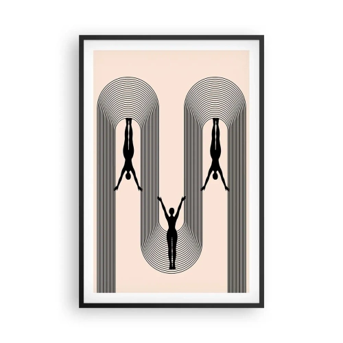 Affiche dans un cadre noir - Poster - Les jambes en l’air - 61x91 cm