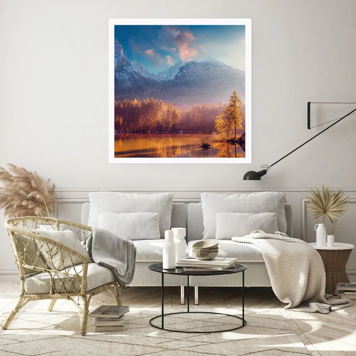 Affiche - Poster - Dans les montagnes et les vallées - 40x40 cm