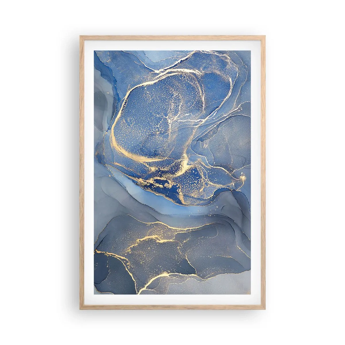Affiche dans un chêne clair - Poster - Poussière d'or - 61x91 cm