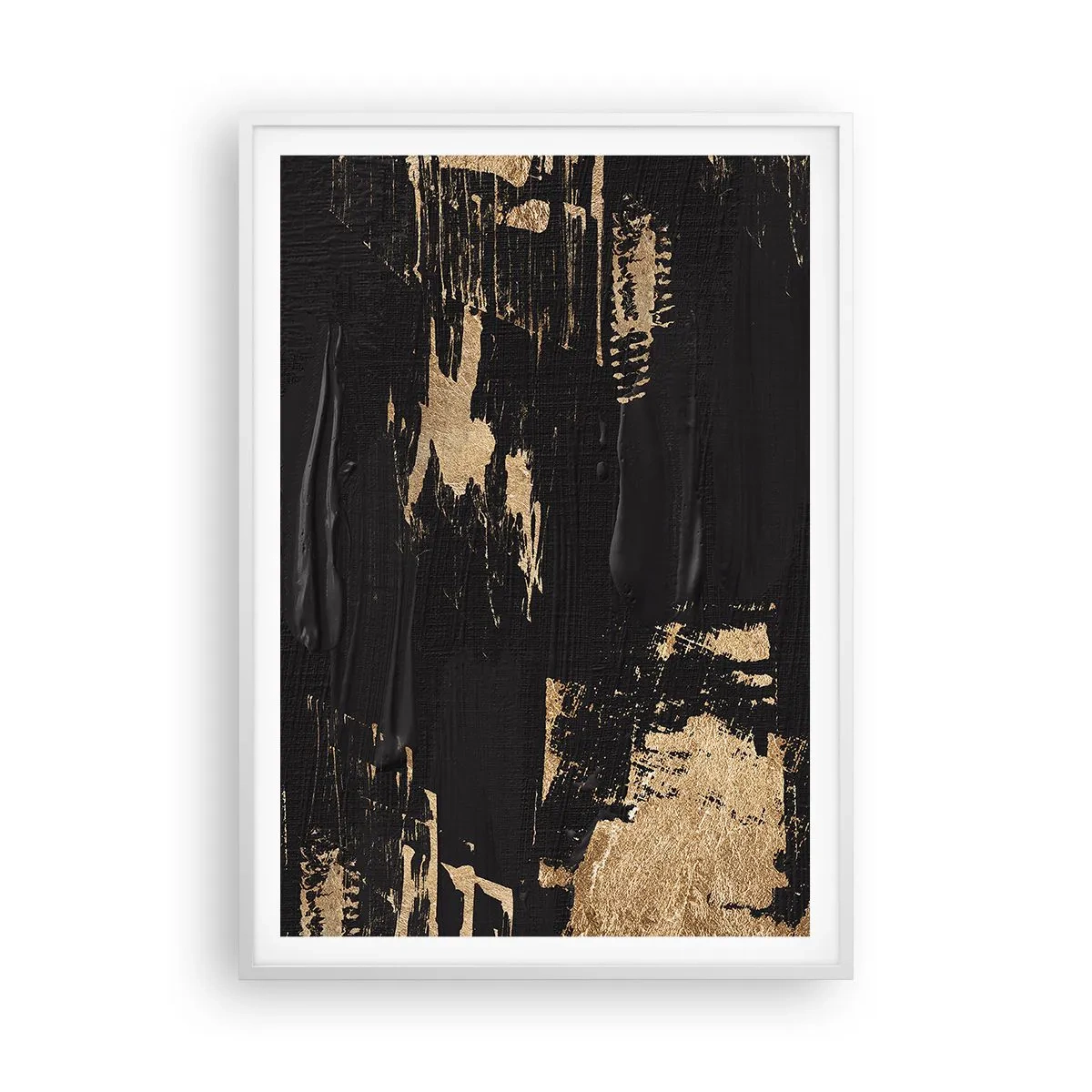 Affiche dans un cadre blanc - Poster - Empreinte du toucher - 70x100 cm