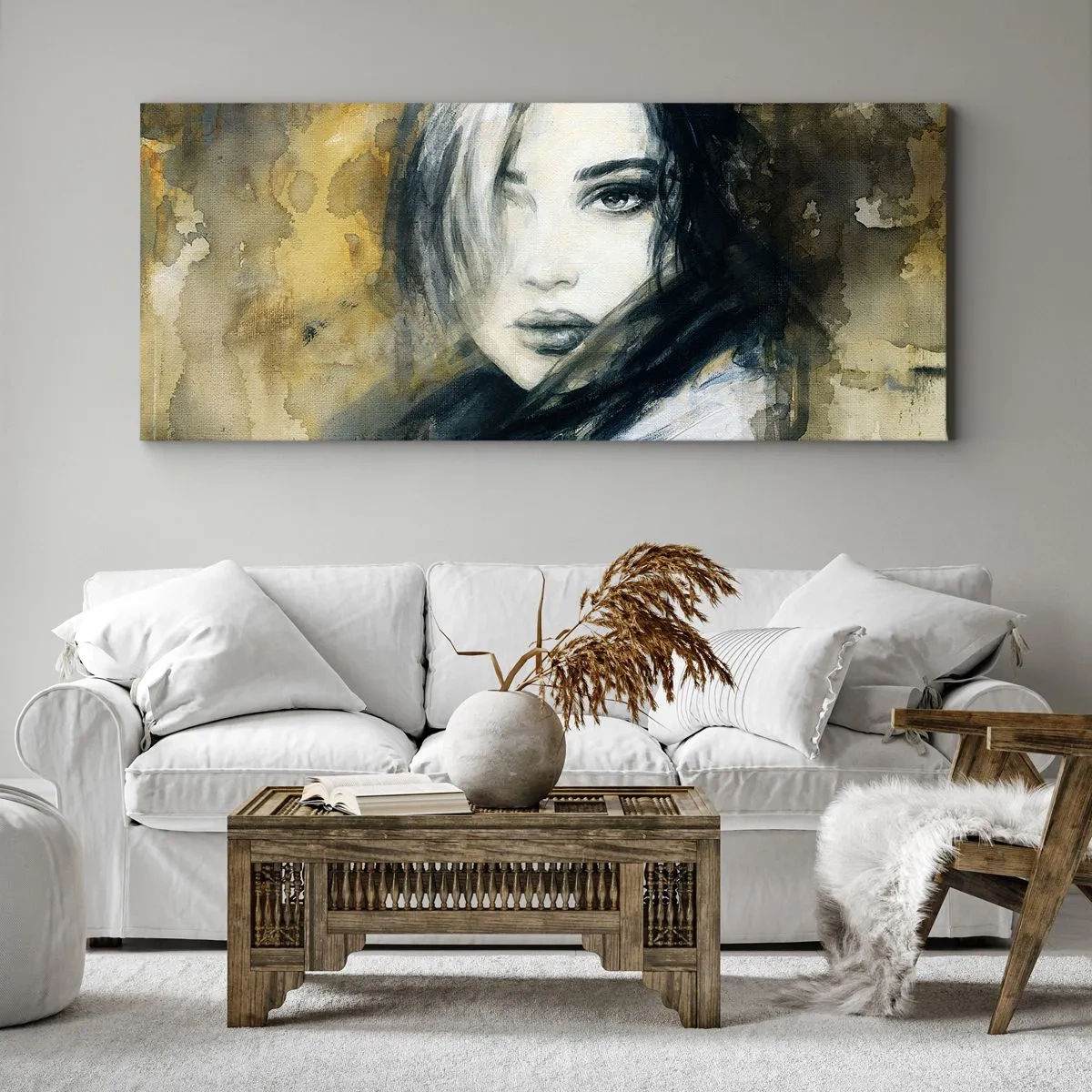 Impression sur toile - Image sur toile - plutôt innocente ou sensuelle ? - 100x40 cm
