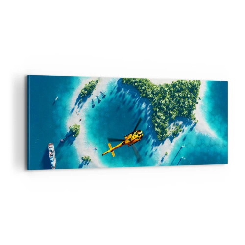 Impression sur toile - Image sur toile - Achetez-vous une île - 100x40 cm