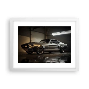 Affiche dans un cadre blanc - Poster - Retour dans le passé - 40x30 cm