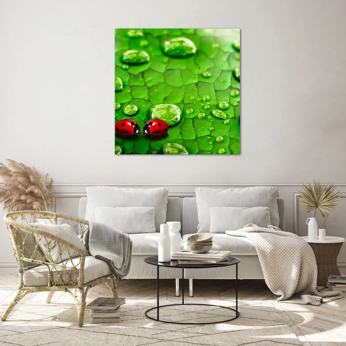 Impression sur verre - Image sur verre - Rendez-vous au vert - 50x50 cm