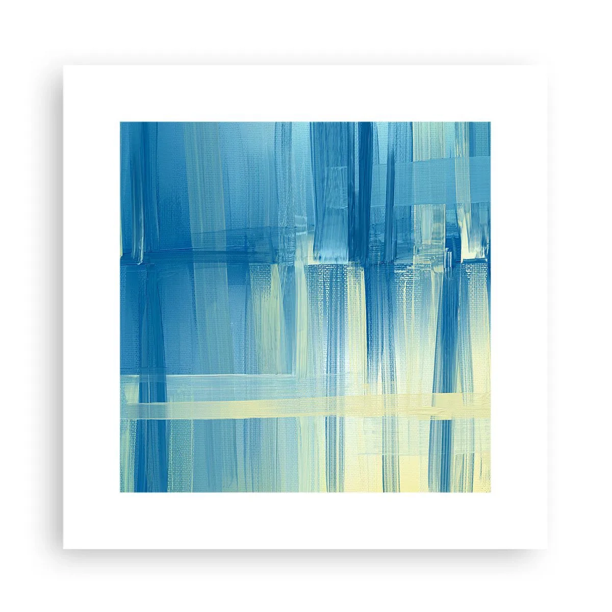 Affiche - Poster - Composition en turquoise - 30x30 cm