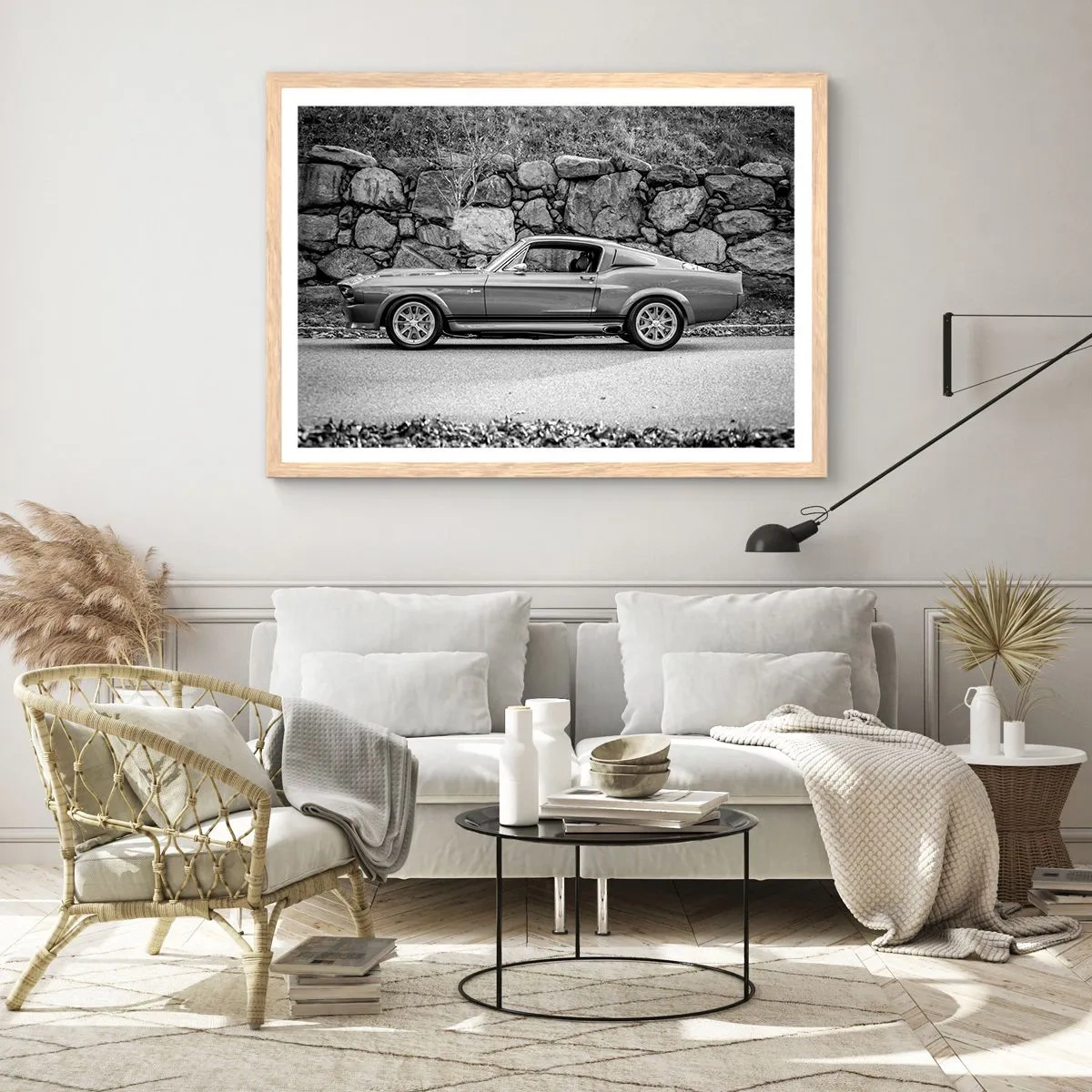 Affiche dans un chêne clair - Poster - Légende des années 60 - 70x50 cm