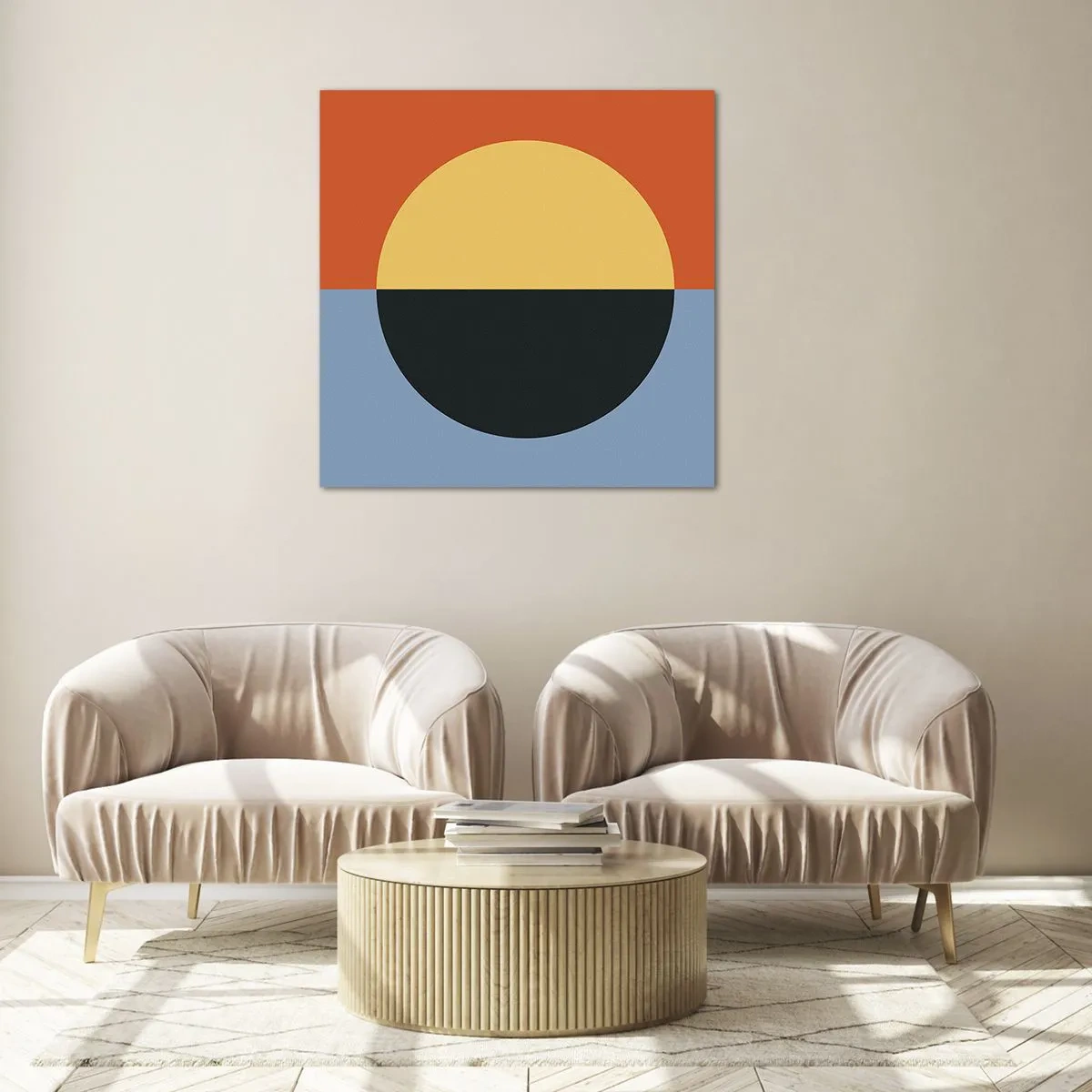 Impression sur verre - Image sur verre - Composition de chaleur et de fraîcheur - 70x70 cm