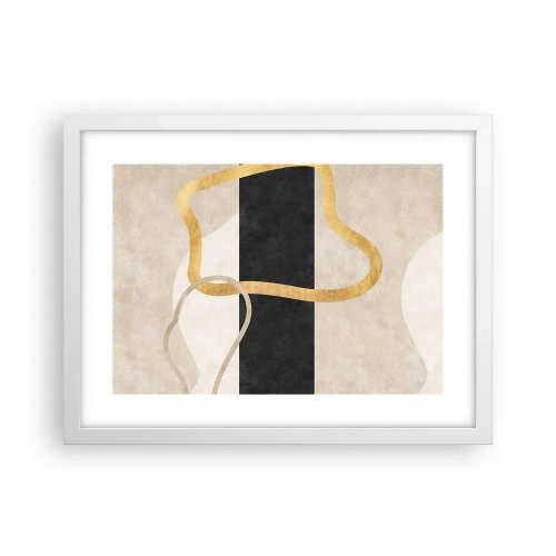 Affiche dans un cadre blanc - Poster - Formes emmellées - 40x30 cm