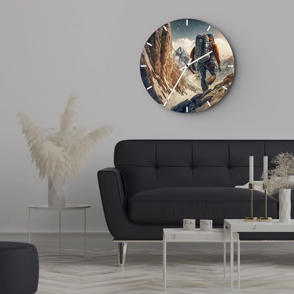 Horloge murale - Pendule murale - Guerrier solitaire - 40x40 cm