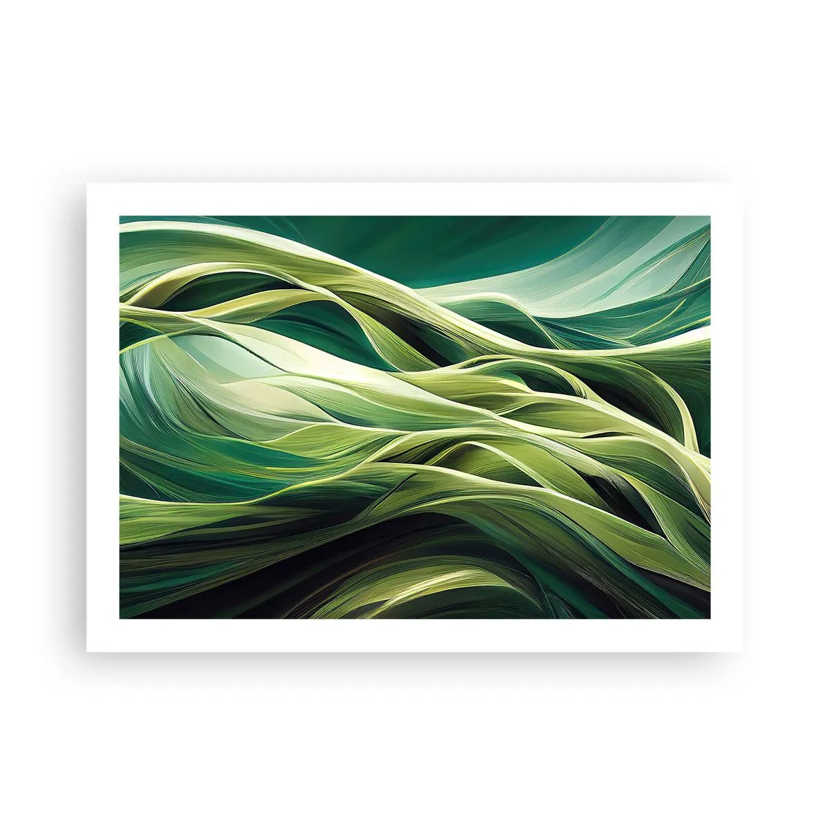 Affiche - Poster - Jeu de vert abstrait - 70x50 cm