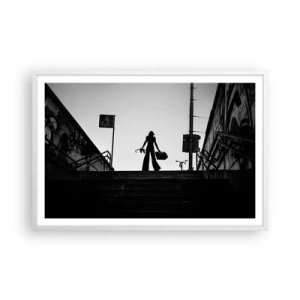 Affiche dans un cadre blanc - Poster - Pèlerinage urbain - 91x61 cm