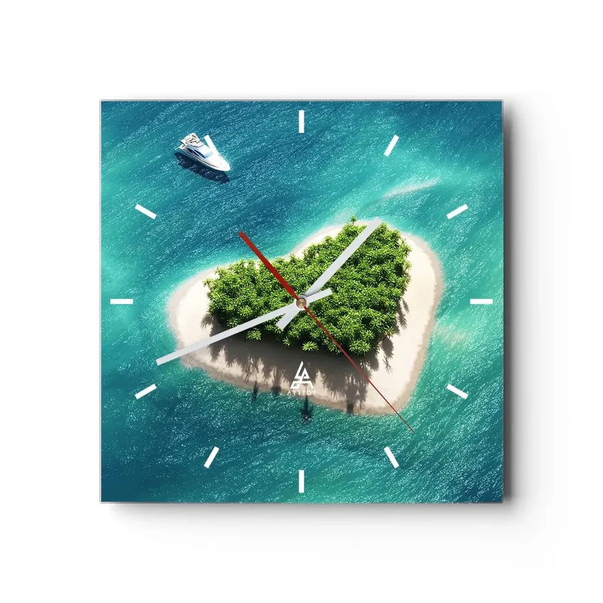 Horloge murale - Pendule murale - J'aime l'été - 40x40 cm