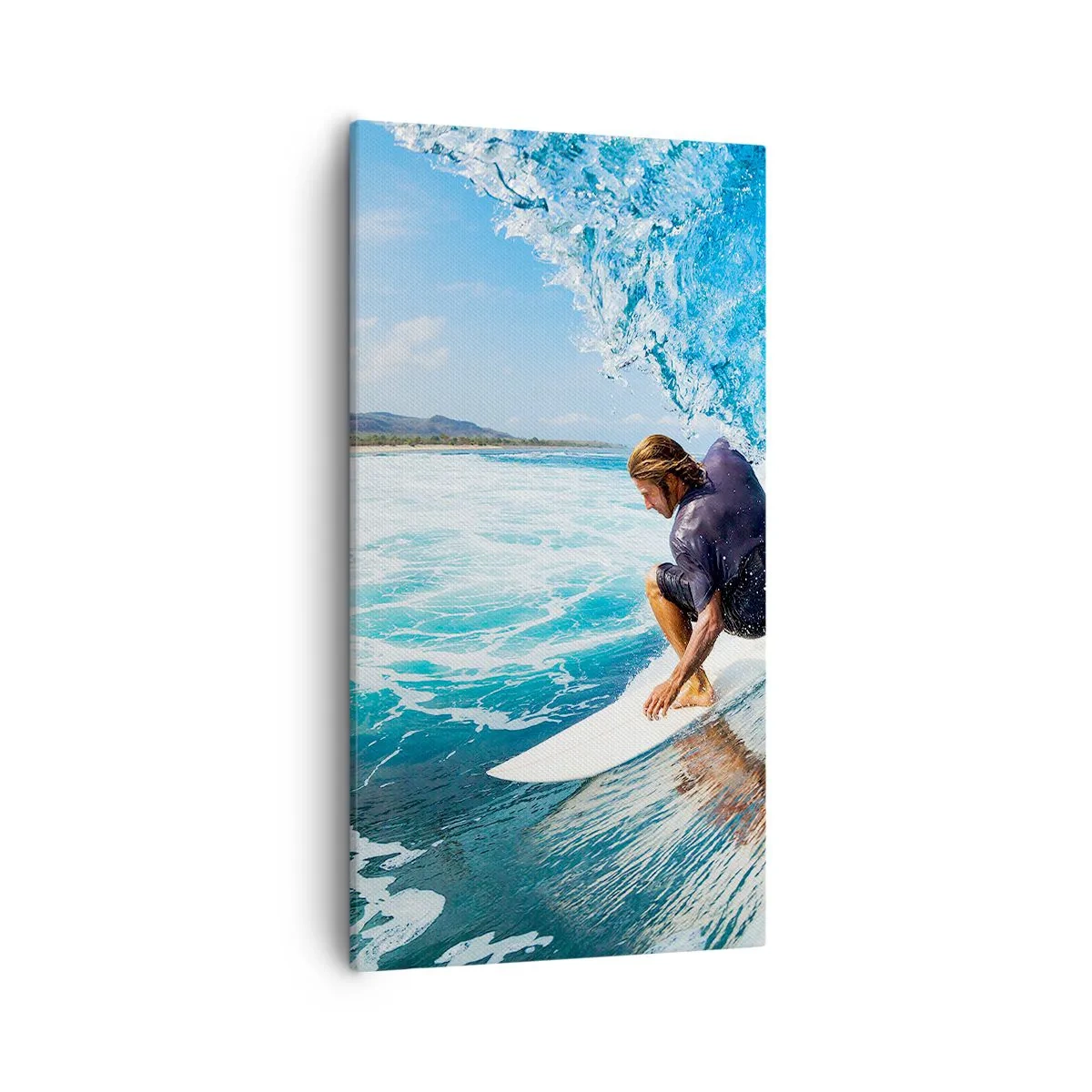 Impression sur toile - Image sur toile - Danse avec les vagues - 55x100 cm