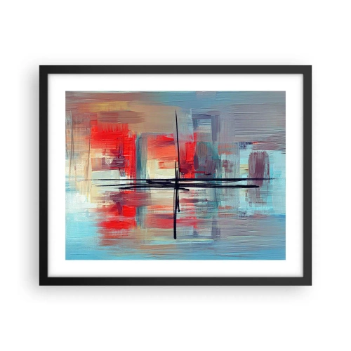 Affiche dans un cadre noir - Poster - Un paysage dans une dimension inconnue - 50x40 cm
