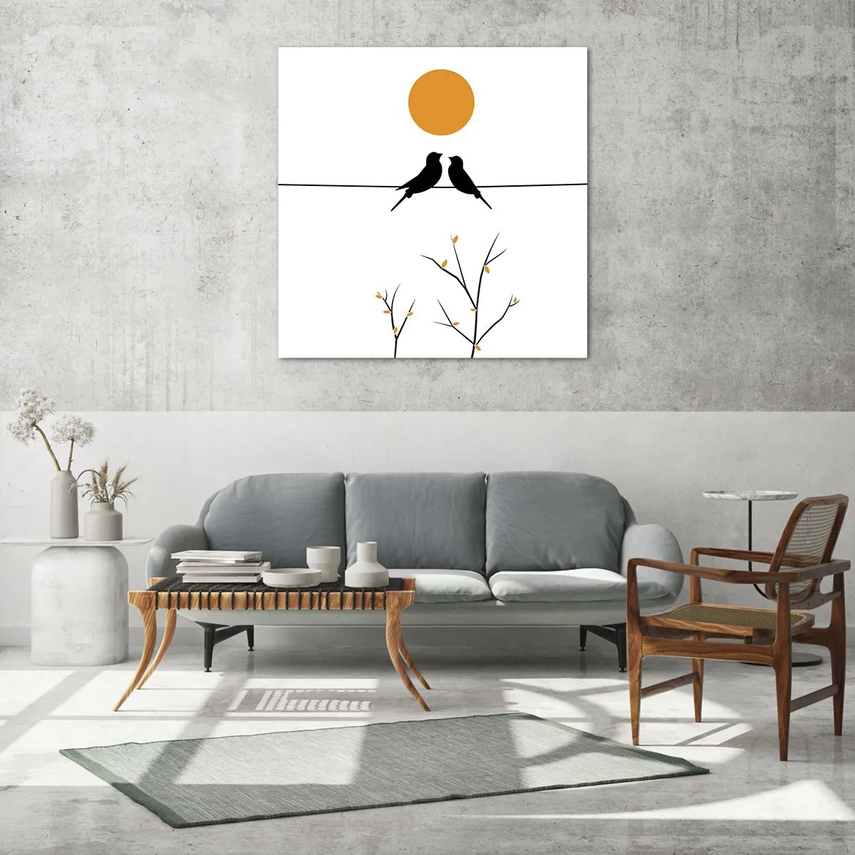 Impression sur verre - Image sur verre - Soirée pour rossignols - 60x60 cm