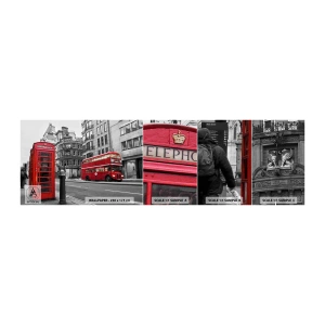 Échantillon de Papier Peint Autocollant Deluxe Sticker - Le plus rouge d'Europe - Ville, Londres, Architecture - 100x30 cm