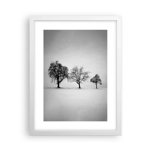 Affiche dans un cadre blanc - Poster - A quoi rêvent-ils? - 30x40 cm