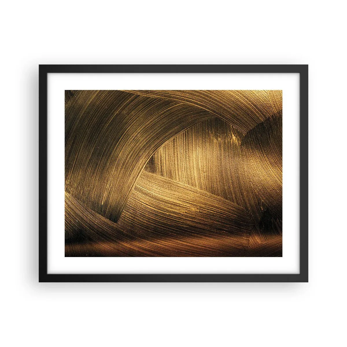 Affiche dans un cadre noir - Poster - Dans un labyrinthe en or - 50x40 cm