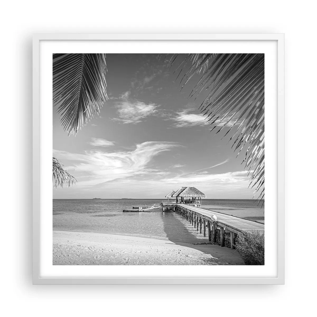 Affiche dans un cadre blanc - Poster - Souvenirs ou rêve? - 60x60 cm
