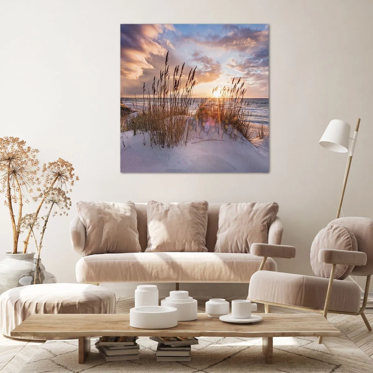 Impression sur toile - Image sur toile - Salutations du soleil et du vent - 30x30 cm