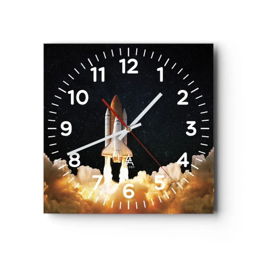 Horloge murale - Pendule murale - Ad astra! - 40x40 cm