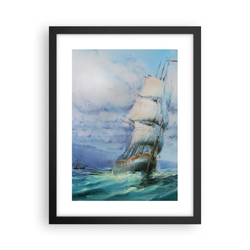 Affiche dans un cadre noir - Poster - Vents favorables - 30x40 cm
