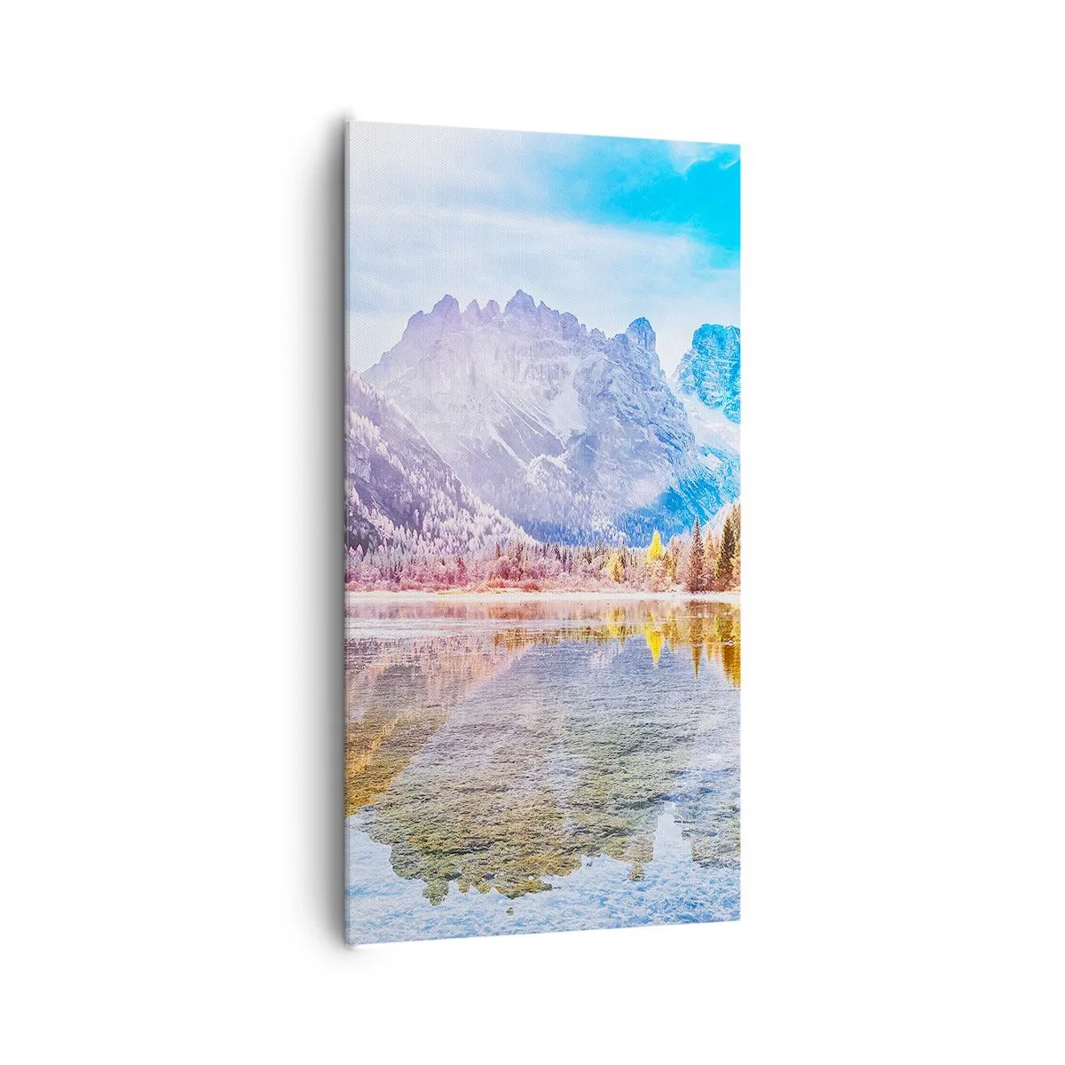 Impression sur toile - Image sur toile - C'est déjà le printemps à la montagne - 65x120 cm